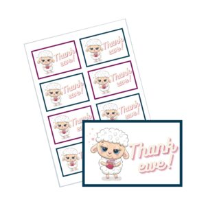 Thank Ewe - Thank you animal puns gift label tags compatible to Avery templates.