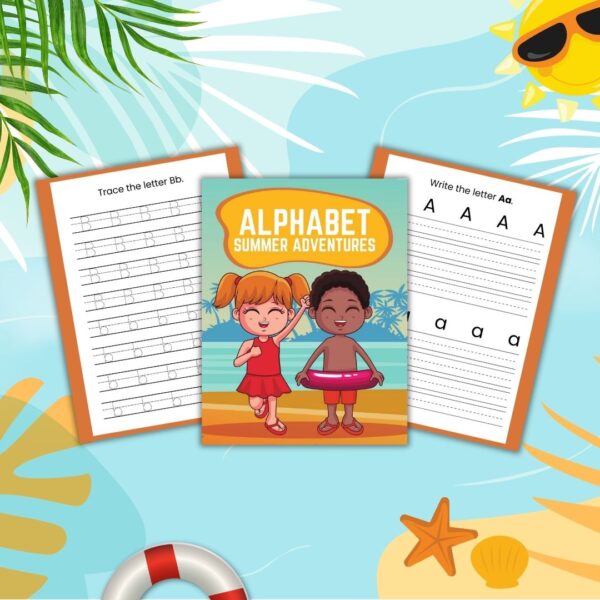 alphabet activity book for the summer